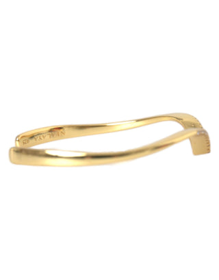 Geschwungene Flügelmanschette Skyfall Gold CZ 925 Armband
