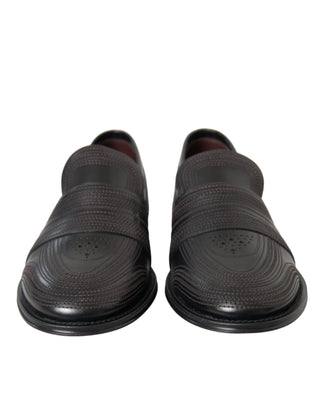Zapatos de vestir negros de cuero marrón para hombre  