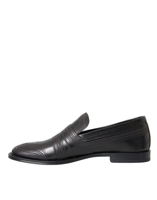Zapatos de vestir negros de cuero marrón para hombre  