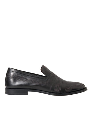 Zapatos de vestir negros de cuero marrón para hombre  