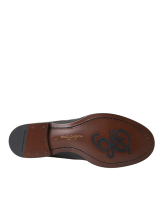 Zapatos de vestir negros de cuero marrón para hombre  