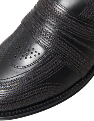 Zapatos de vestir negros de cuero marrón para hombre  