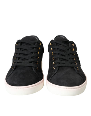 Zapatillas bajas negras de gamuza para hombre  