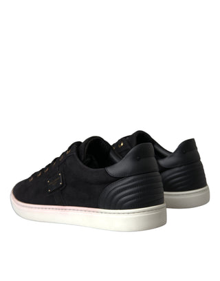 Zapatillas bajas negras de gamuza para hombre  