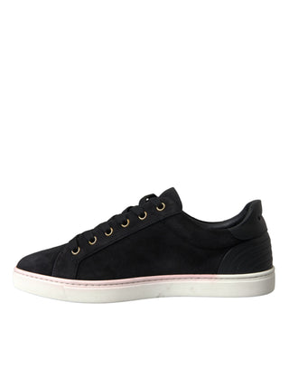 Zapatillas bajas negras de gamuza para hombre  