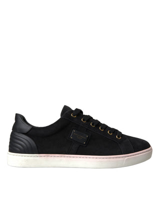 Zapatillas bajas negras de gamuza para hombre  