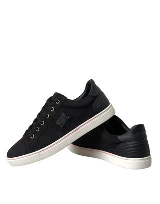 Zapatillas bajas negras de gamuza para hombre  