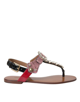 Mehrfarbige Kristall-Sandalen Zehentrenner Schuhe