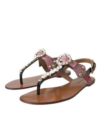 Mehrfarbige Kristall-Sandalen Zehentrenner Schuhe