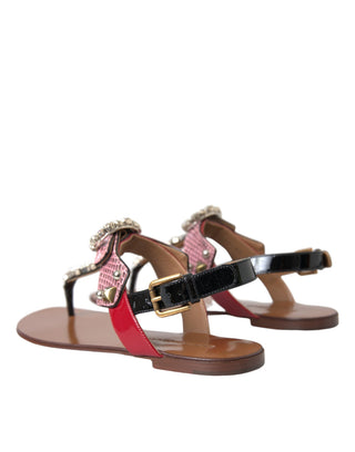 Mehrfarbige Kristall-Sandalen Zehentrenner Schuhe
