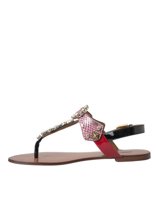 Mehrfarbige Kristall-Sandalen Zehentrenner Schuhe