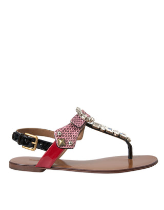 Mehrfarbige Kristall-Sandalen Zehentrenner Schuhe