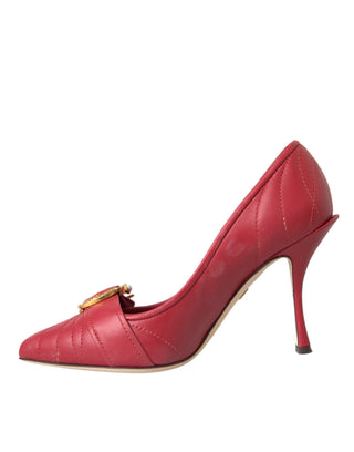Zapatos de salón con tacones de cuero rojo Devotion