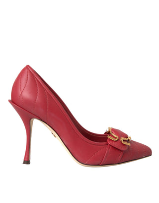 Zapatos de salón con tacones de cuero rojo Devotion