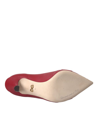 Zapatos de salón con tacones de cuero rojo Devotion
