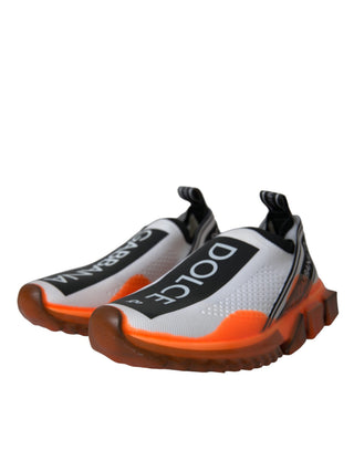 Zapatillas slip-on Sorrento en negro, blanco y naranja