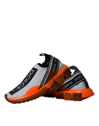 Zapatillas slip-on Sorrento en negro, blanco y naranja
