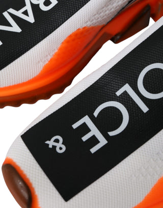 Zapatillas slip-on Sorrento en negro, blanco y naranja