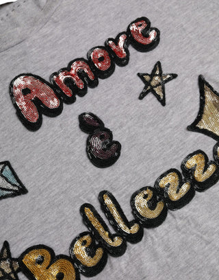 Camiseta gris de algodón L'Amore E'Bellezza