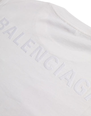 White Cotton Crew Neck Short Sleeves Tee T-shirt