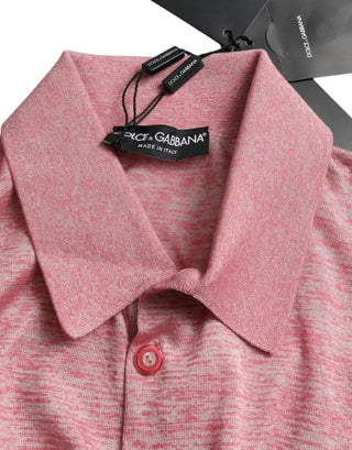 Suéter rosa de poliéster para hombre con cuello y tipo pulóver