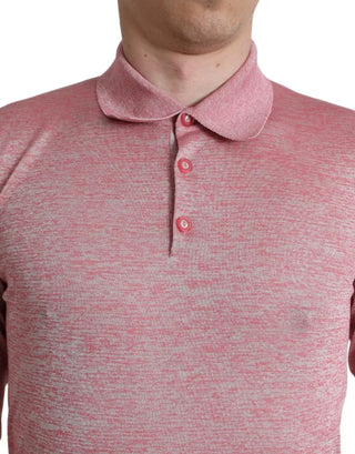 Suéter rosa de poliéster para hombre con cuello y tipo pulóver