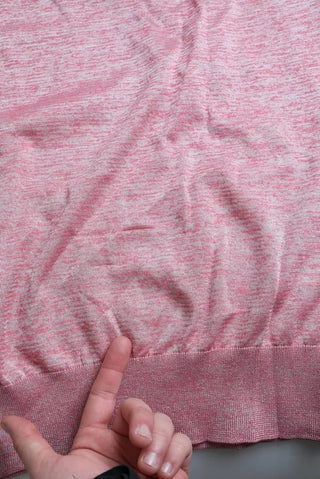 Suéter rosa de poliéster para hombre con cuello y tipo pulóver