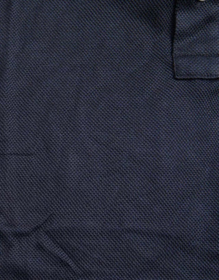 Navy Blue Collared Short Sleeve Polo T-shirt
