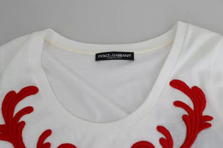 Top sin mangas blanco de algodón con aplique de corazón