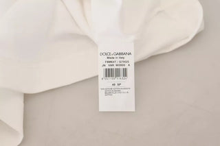Weiß gestreiftes Kurzarm-Pullover-Oberteil