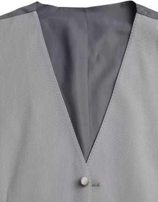 Chaleco formal azul claro de lana para vestido