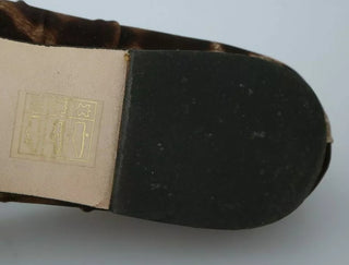 Brown Leopard Silk Ballerina Flats Shoes