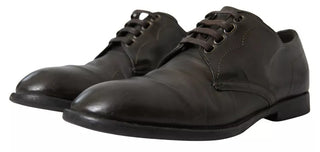 Zapatos formales de cuero verde para hombre