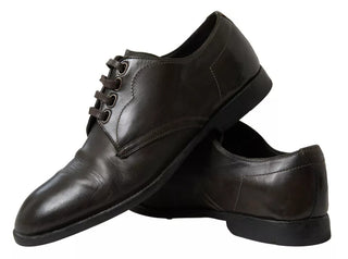 Zapatos formales de cuero verde para hombre