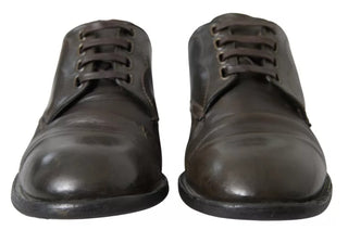 Zapatos formales de cuero verde para hombre