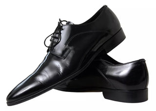 Black Polished Leather Formal Dress Shoes