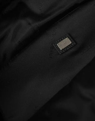 Mochila para hombre azul de nailon con parche #DGFamily
