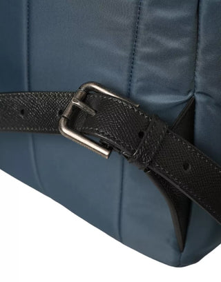 Mochila para hombre azul de nailon con parche #DGFamily