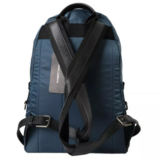 Mochila para hombre azul de nailon con parche #DGFamily