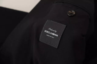 Schwarzer Woll-Slim-Fit-Mantel Jacke Blazer