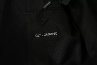 Black Wool Slim Fit Notch Jacket Blazer
