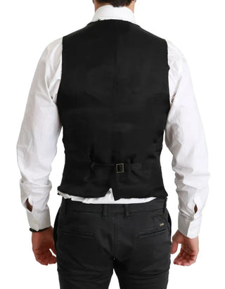 Schwarze einfarbige STAFF Slim Fit Weste