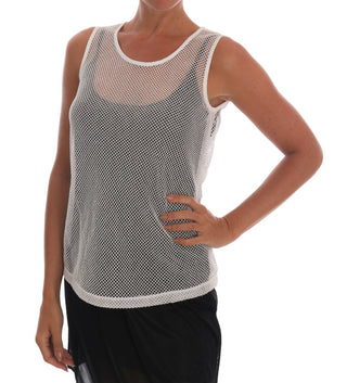 Top transparente de red blanca