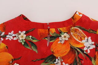 Blusa de estampado naranja con cristales