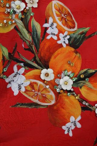 Blusa de estampado naranja con cristales