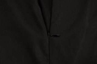 Schwarzes Seiden-Mesh-Spitzentop mit Blumenmuster