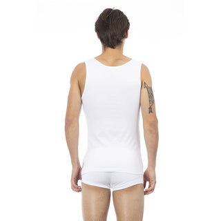 Weißes Baumwoll-Tanktop für Herren