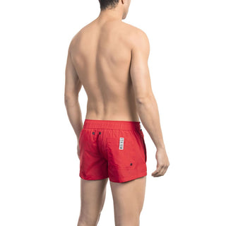 Black Polyamide Men Swimsuit
