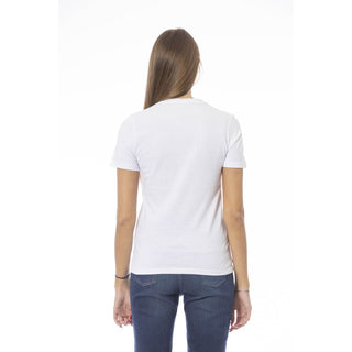 Weißes Baumwoll-T-Shirt für Damen