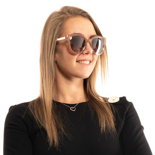 Braune Sonnenbrille aus Metall und Kunststoff